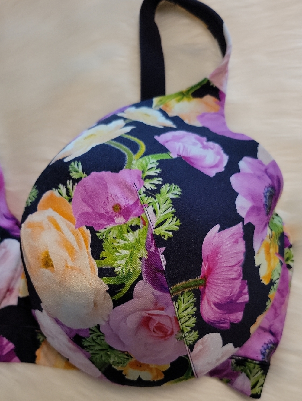 Cacique Women's Bra 46H Lightly Lined Full Coverage Floral Pastel Flowers - Picture 4 of 11